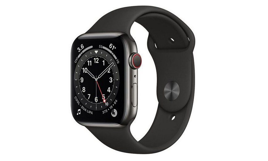 Apple Watch Series 6 GPS + Cellular 44мм Stainless Steel Case with Sport Band