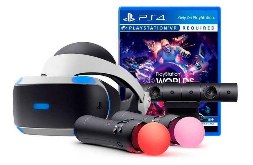 Sony PlayStation VR (CUH-ZVR2) + Camera + 2 Move Motion Controller + PlayStation VR Worlds